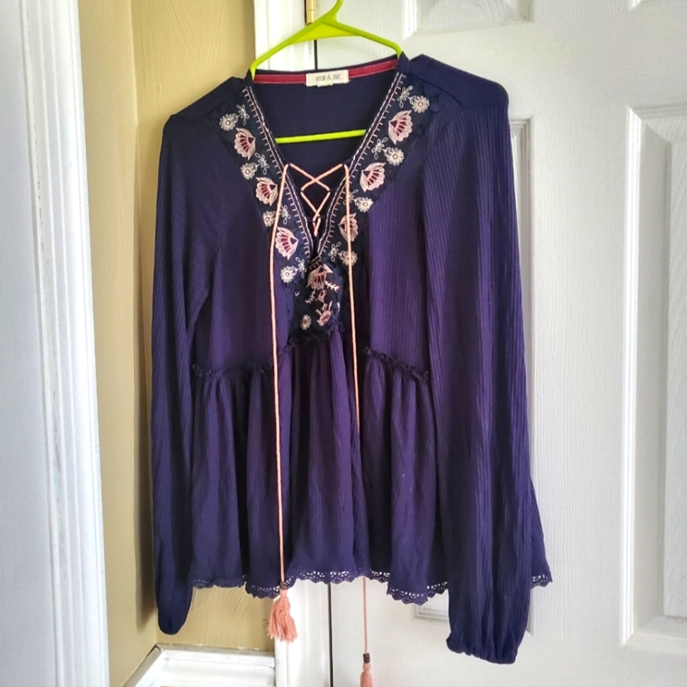 Navy tunic. Size L